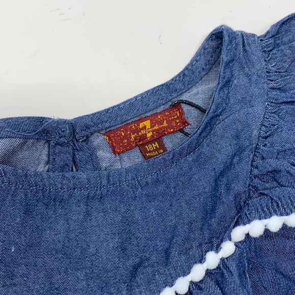 7 For All Mankind Eyelet Flutter Sleeve Dress Set - Picture 9 of 11